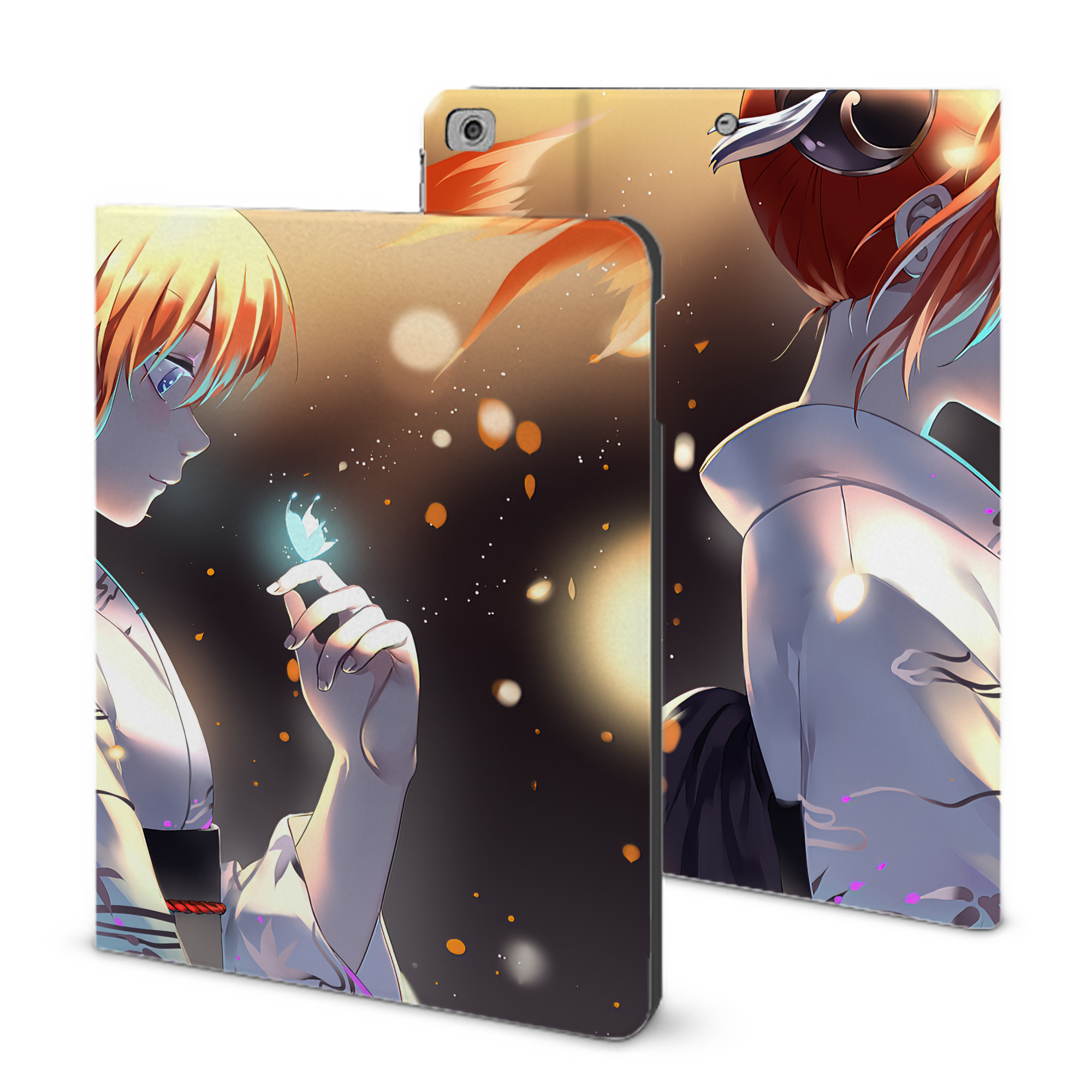 ぎんたま 坂田銀時（さかたぎんとき） 神楽 志村新八（しむら しんぱち） GINTAMA Sakata Gintoki Kagura Shimura Shinpachi IPad ケース ブック型 PUレザー TPU 耐衝撃 軽量 薄型 ペン収納なし 全面保護 IPad 各モデル対応